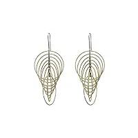 boucles d'oreilles argent rhodié et doré spirales