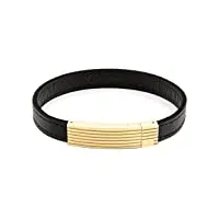 calvin klein bracelet en cuir pour homme collection circuit noir - 35000269