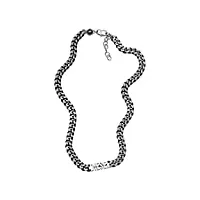 diesel collier pour hommes en acier, longueur : 450mm+50mm, largeur : 7.8mm collier en acier inoxydable argenté, dx1385040