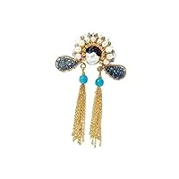 wrtgerht broche pompon for femme perle broches (color : gold, size : one size)