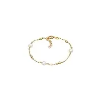 elli bracelet femmes boules classiques avec perles de culture d'eau douce en argent sterling 925