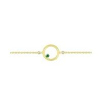 bracelet emeraude cercle or jaune 18 carats - bijoux femme luxe - joaillerie française