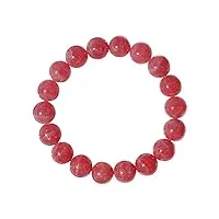 bracelet 11mm naturel rouge rhodochrosite gemme cristal stretch perle ronde femme bracelet aaaaa (color : as shown)
