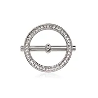 boutons de broche round brooches scarves fastener crystal brooch women's clothing shawl scarf buckle pins jewelry accessories (color : b, size : one size) (color : xs, size : one size)