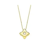alda joyeros collier ras du cou diamant étoile or jaune 18 carats champion brillant 0,015 ct chaîne vénitienne, pequeño, or, diamant