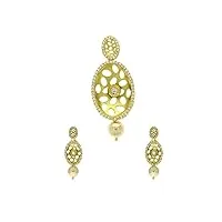 indian collectible parure de bijoux avec pendentif pour femme et fille finition dorée sans pierre précieuse, pas de gemme
