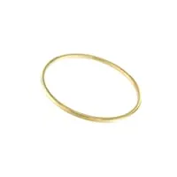 lucchetta - bracelet rigide jonc or jaune 9 carats - 4.3gr - large 22 cm | bracelets d'or 9k | bijoux pour femme fille