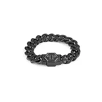 philipp plein hexagon bracelet pour homme en acier inoxydable, mittelgroße, acier inoxydable, pas de gemme