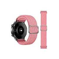 kossma bracelets tressés pour ticwatch pro 3 gps 20 22 mm bracelets de montre intelligente pour ticwatch pro 2020/gtx/e2/s2 bracelet sport de rechange (couleur : rose, taille : 20 mm universel)
