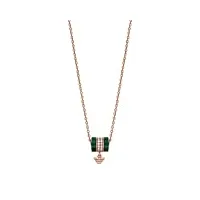 emporio armani - collier avec éléments en malachite, vert, pour femme, eg3569221