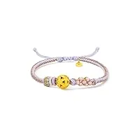 zhou liu fu bracelet en or massif 24ct boule de fleur bracelet à breloques en or véritable bijoux réglables bracelet tressé pour femmes adolescentes filles