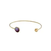skagen women's sea glass gold stainless steel cuff bracelet (model: skj1688710)
