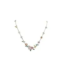 kate spade new york collier à fleurs, métal plaqué, zircone cubique