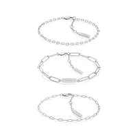 calvin klein bracelet en chaîne pour femme collection gift set en acier inoxidable - 35000434