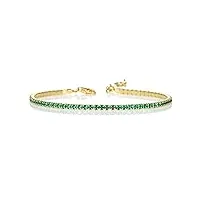 namana bracelet vert emeraude en rivière pour femme et jeune fille, bracelet tennis fin pour femme en plaqué or 18 carats serti de zircons verts, bracelet or femme vert emeraude