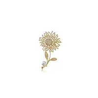 aaoclo broches pin jewelry gifts for women fashion daisy broches luxurious temperament coat decoration，corsage clothes scarf decoration accessories，white bead daisy brooch broches & pins broches
