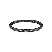 bracelet jewels homme en acier, pierres précieuses noir, céramique - jm223atz21