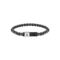 maserati bracelet jewels homme en acier, ip noir, ip or rose - jm223atk26