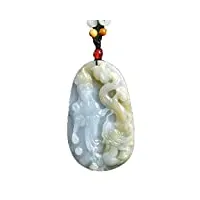 cusstally bijoux de charme pendentif bodhisattva en jade vert pâle sculpture pendentif huang ride dragon guanyin a marchandises pendentif en jade jade pee