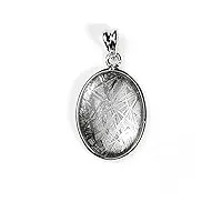 phonme pendentif de mode plaqué argent avec météorite de fer gibeon naturel 19 × 14 × 6 mm aaaa accessoires de mode