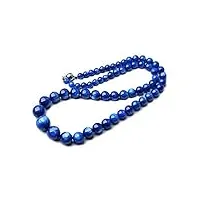 phonme top naturel bleu kyanite perles collier bijoux for femme hommes cristal pierre oeil de chat perles rondes chaînes extensibles aaaaa 4mm-12mm accessoires de mode