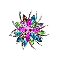 bingdonga cristal fleur broches for femmes Élégant classique pin costume accessoires cadeau de mariage broches mode grand
