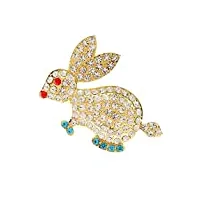 bingdonga strass lapin broches for femmes animal pin cartoon enfants accessoires broches mode grand