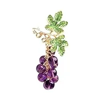 ditudo broches for femmes rhinesone purple fruits casual office brooch pins