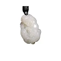 phonme collier de jade hetian naturel bijoux pendentif en jade blanc avec certificat accessoires de mode