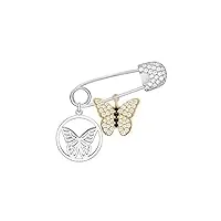 equirider s925 argent double usage papillon revers pins full strass broches insecte silver color metal badge pour femmes