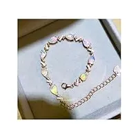 cazaru de fiançailles bijoux en argent 925 bracelet en opale bracelet en opale naturelle et véritable