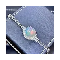 cazaru bracelet en opale véritable x925 bijoux en argent bracelet en opale naturelle et véritable
