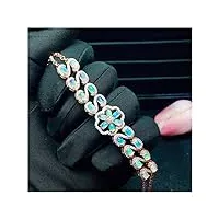 cazaru bijoux en argent 925 bracelet en opale bracelet en opale naturelle et véritable