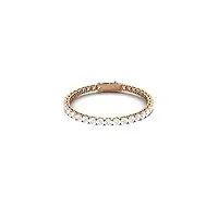 mooneye forme ronde de 5 mm en argent sterling 925 moissanite classique jeu de griffes bracelet tennis femme (or rose vermeil)