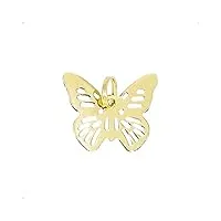 lucchetta - papillon pendentif en or jaune 14 carats avec filigrane délicat | pendentifs seuls et pièces pour colliers | bijoux jeune fille enfant