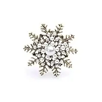 xbwei retro pearl brooches women alloy flower brooch pins gifts