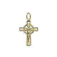 inmaculada romero ir croix pendentif christ pendant gold 18k unisexe 28 mm. coucle des bords de détails sculptés circle circle