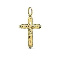 inmaculada romero ir croix pendentif christ pendant gold 18k unisexe 35 mm. détails sculptés cruz edge center centro