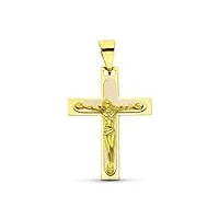inmaculada romero ir croix pendentif christ pendant 18k unisexe détail lisse mate shine