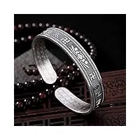 s999 motif en argent pur hommes et femmes en argent massif bracelet en argent bijoux bracelets pour femmes