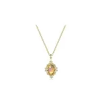 zedaro bijoux en argent sterling 925 femme pendentif en cristal de poudre d'opale naturelle accessoires de pierres précieuses