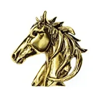 zedaro broche or argent couleur cheval tête broches pour hommes unisexe vintage animal pin punk style costume accessoires