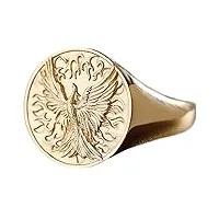 seidayee bague en or phoenix 18 carats : cadeau pour symboliser l’amour, la renaissance et la résilience (platine 950 l)