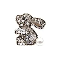broches lapin strass pour femmes enfants pins