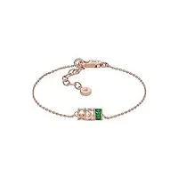 emporio armani bracelet pour femme, bracelet en argent sterling ton or rose, longueur : 150mm+30mm, largeur : 10mm, hauteur : 5.5mm, eg3579221