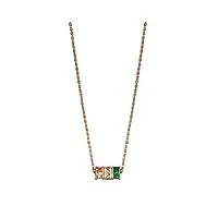 emporio armani collier pour femmes collier à composants en argent sterling ton or rose, longueur : 350mm+70mm, largeur : 10mm, hauteur : 5.5mm, eg3577221