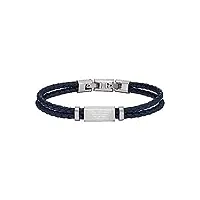 emporio armani bracelet pour homme, bracelet d'identification en acier inoxydable, longueur : 196mm+15mm, largeur : 19mm, hauteur : 9mm, egs2995040