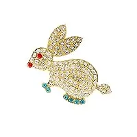 cazaru strass lapin broches pour femmes animal pin cartoon enfants accessoires