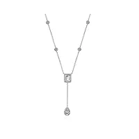 obcpd collier moissanite 3ct vvs colliers pendentif diamant pour femmes cadeau sterling argent bijoux de mariage