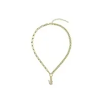 lacoste collier pour femme collection crocodile avec cristaux - 2040145